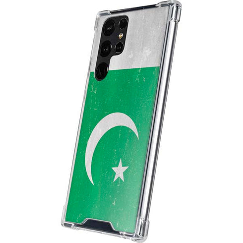 Pakistan Flag Distressed Galaxy S24 Ultra Clear Case